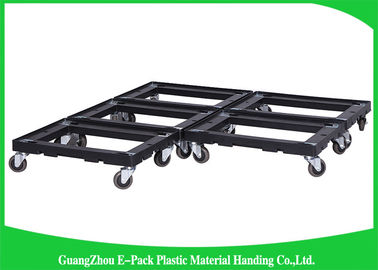 4 wielen Zware DutyPlastic die Dolly Big Capacity Long Service-het Leven 612 bewegen * 412 * 145mm