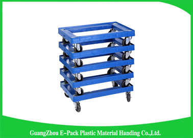 4 wielen Zware DutyPlastic die Dolly Big Capacity Long Service-het Leven 612 bewegen * 412 * 145mm