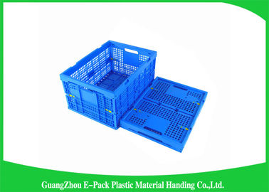 Duurzaam Mesh Ventilated Folding Plastic Crates Draagbare Stapelbare 600 * 400 * 400mm