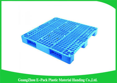 Het geventileerde Plastiek blokkeert Pallets Enig Onder ogen gezien, Euro Blauw Plastic Pallets Geventileerd Dek
