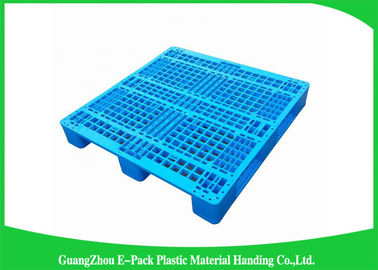 Het geventileerde Plastiek blokkeert Pallets Enig Onder ogen gezien, Euro Blauw Plastic Pallets Geventileerd Dek