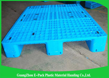 Op zwaar werk berekende Rackable 1 blauwe Plastic Pallets 1200*1000mm van Ton Steel Reinforced