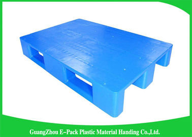 1200 * 800mm Blauwe Plastic Pallets met Drie Agenten, Plastic Maagdelijke HDPE van Steunbalkenpallets