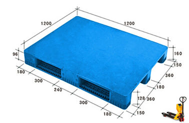 Aangepaste Logistiek Op zwaar werk berekende Plastic Pallets 1200 * 1200 * 160mm voor Voedselindustrie