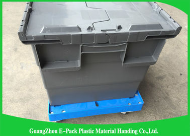 4 wielen Zware DutyPlastic die Dolly Big Capacity Long Service-het Leven 612 bewegen * 412 * 145mm