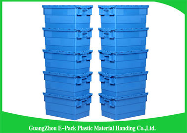 Verpakkende Logistische Grote Plastic Containers, het Bewegen zich van Distributietote with hinged lid rentable