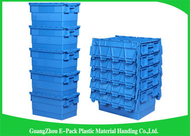 Verpakkende Logistische Grote Plastic Containers, het Bewegen zich van Distributietote with hinged lid rentable
