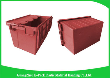 Pakhuis Nestable Plastic Tote Boxes/stapelbare bakken met scharnierende deksels