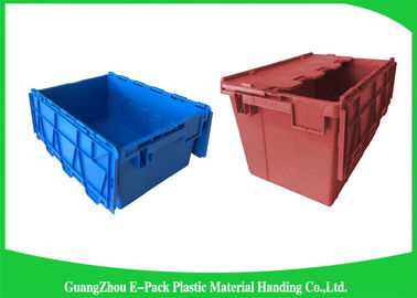 Pakhuis Nestable Plastic Tote Boxes/stapelbare bakken met scharnierende deksels