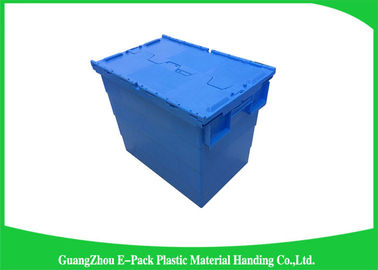 Op zwaar werk berekend Bewegend Stapelbaar Plastic Tote Boxes With Hinged Lids