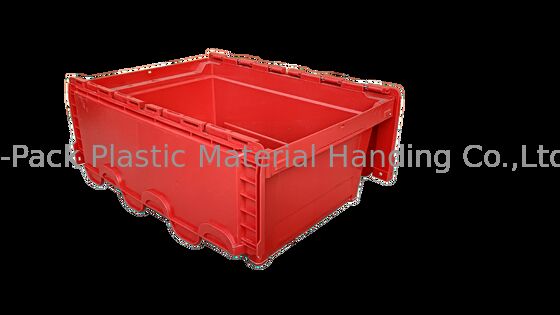 Slagvaste PP Kunststof Containers met Vast Deksel Standaard Toteboxen 600x400mm Aangepaste Kleur en Grote Logo Bedrukking voor Laden