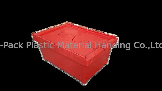 Slagvaste PP Kunststof Containers met Vast Deksel Standaard Toteboxen 600x400mm Aangepaste Kleur en Grote Logo Bedrukking voor Laden