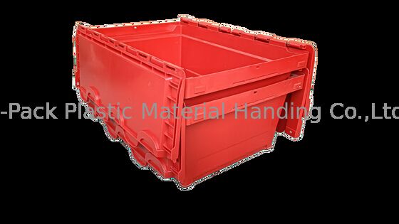 Slagvaste PP Kunststof Containers met Vast Deksel Standaard Toteboxen 600x400mm Aangepaste Kleur en Grote Logo Bedrukking voor Laden