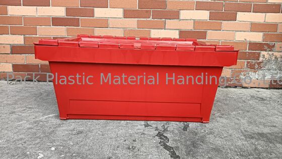 Slagvaste PP Kunststof Containers met Vast Deksel Standaard Toteboxen 600x400mm Aangepaste Kleur en Grote Logo Bedrukking voor Laden