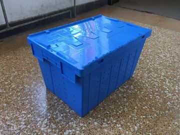 Deksel in bijlage Mesh Body Plastic Storage Crates voor Vervoer