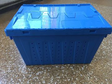 Deksel in bijlage Mesh Body Plastic Storage Crates voor Vervoer