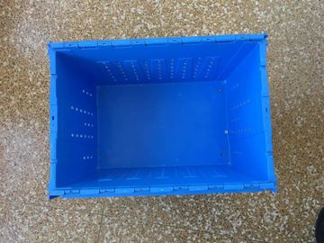 Deksel in bijlage Mesh Body Plastic Storage Crates voor Vervoer