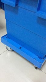 3 duim Vier Pu-Wielen Plastic Stapelende Dolly Rudder Moving Customized