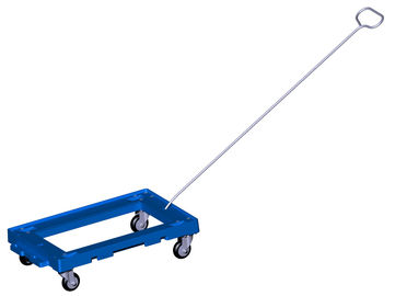 3 duim Vier Pu-Wielen Plastic Stapelende Dolly Rudder Moving Customized