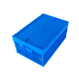 Stevige Bodem de in bijlage Mesh Body van deksels Plastic Opvouwbare Kratten 600*400*265 mm