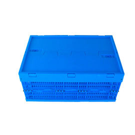 Stevige Bodem de in bijlage Mesh Body van deksels Plastic Opvouwbare Kratten 600*400*265 mm