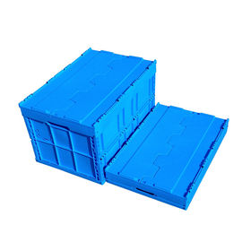 600*400*368 mm-de Deksels Blauwe Kleur In bijlage van de Logistiek Opvouwbare Plastic Doos