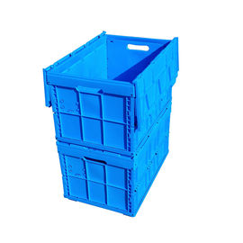 600*400*368 mm-de Deksels Blauwe Kleur In bijlage van de Logistiek Opvouwbare Plastic Doos