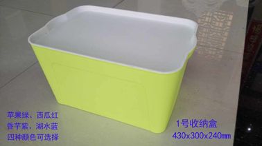 Gele Plastic Opslagcontainers met Deksels/Grote Plastic Opslagbakken