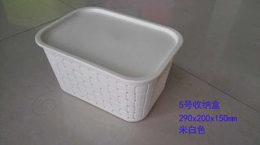 Gele Plastic Opslagcontainers met Deksels/Grote Plastic Opslagbakken