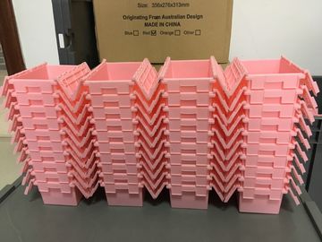 Het kleine Nest Tote Boxes Attached Lids van de Grootte120*80*60 mm Plastic Stapel