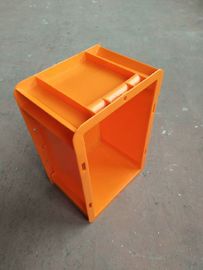 Oranje Kleureneuro die Containers 300*200 mm/Stapelbare Plastic Opslagcontainers stapelen