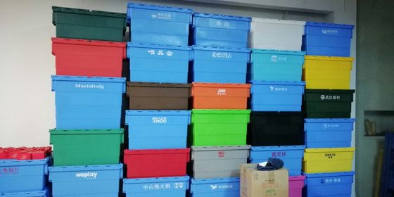 Water - Bewijs 600*400*365 die Mm Plastic Totalisators met Anti-diefstal Knoopverbinding stapelen