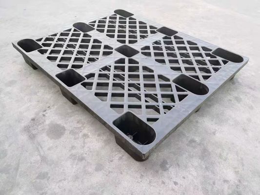 Licht Plichtsvervoer die van de Verpakkings Plastic Pallets van 1200*1000 mm de Unidirectionele Zwarte Kleur nestelen