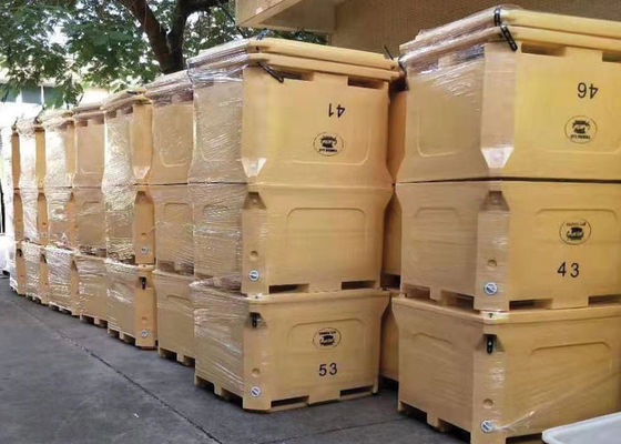 Het plastic Rotatie Vormen 1000L droogt Ijskoude Doos voor Zeevruchten