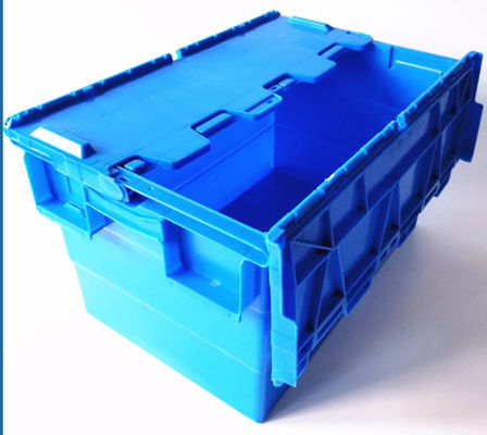 Blauwe Plastic de Opslagcontainer van Grey Green 60L met Deksel