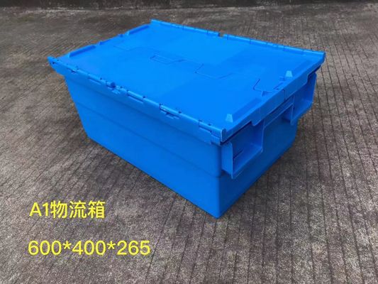 Theftproof 600*400mm Plastic Opslagtotalisators met Scharnierend Deksel
