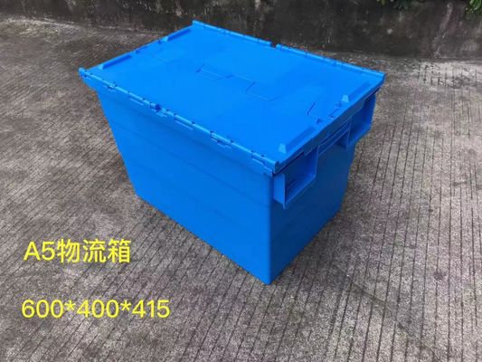 Theftproof 600*400mm Plastic Opslagtotalisators met Scharnierend Deksel