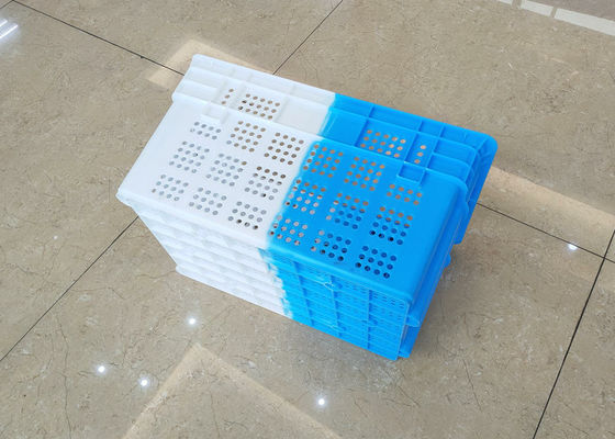 Dubbele Kleur die Nestable Plastic Kratten voor Vruchten en Groenten verschepen