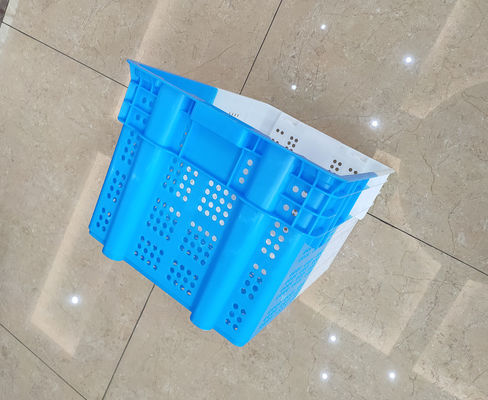 Dubbele Kleur die Nestable Plastic Kratten voor Vruchten en Groenten verschepen