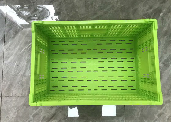Op zwaar werk berekend Plastiek die Plantaardige Kratten 600*400*300mm vouwen