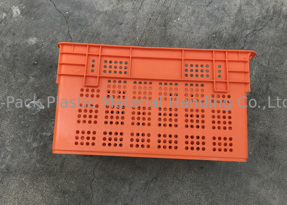 Gelucht Nestable Plastiek die Kratten voor Fruit Mesh Structure stapelen 120mm Hoogte