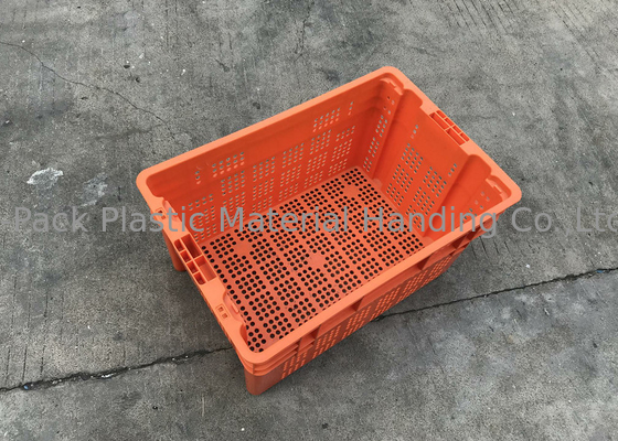 Gelucht Nestable Plastiek die Kratten voor Fruit Mesh Structure stapelen 120mm Hoogte