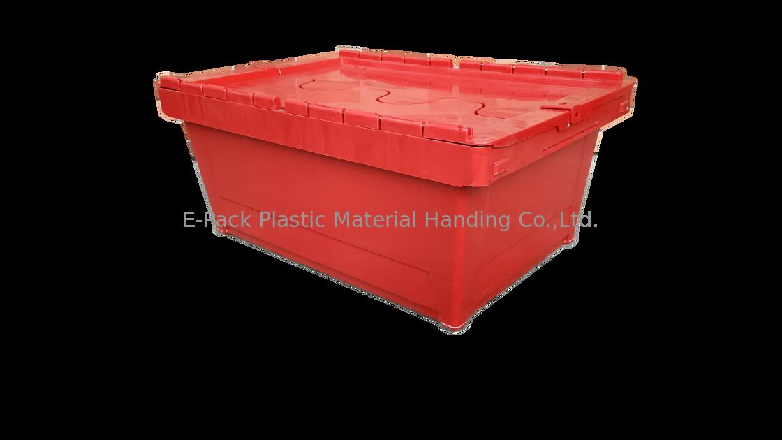 Slagvaste PP Kunststof Containers met Vast Deksel Standaard Toteboxen 600x400mm Aangepaste Kleur en Grote Logo Bedrukking voor Laden